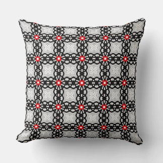 SMALL LOVE ALWAYS BLACK WHITE RED GOTHIC REPEAT  CUSHION
