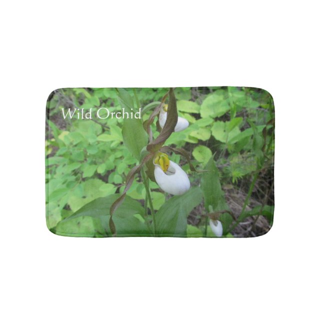 Small Memory Foam Orchid Bath Mat (Front)