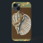 Small Mermaid's Shells iPhone 13 Case<br><div class="desc">Charikilia Zarris is a talented artist know for her ocean artwork. Her images are peaceful and calm relaxing you with every picture. Get this nautical piece of artwork with a Conch Shell being the center of it all,  bordered with decorative and a beautiful floral pattern.</div>