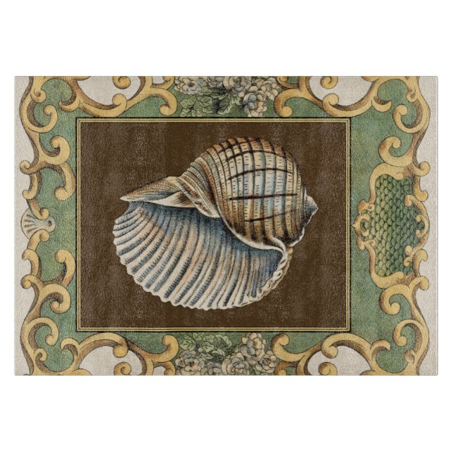 Small Mermaid's Shells Cutting Board (Front)