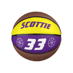 Small mini basketball sports gift with custom name