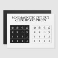 Small mini magnetic card chess board game pieces