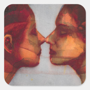 Small Mirror Twin 2003-07 Square Sticker