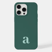Small Monogram Letter Sea Green & Teal Minimalist