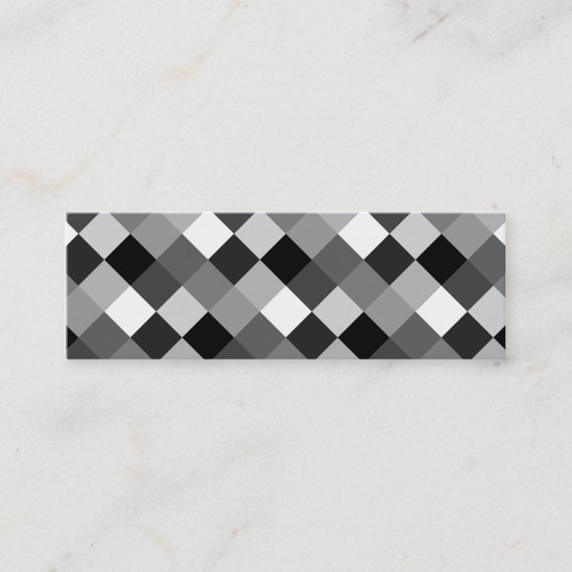 Small Monotone Blocks Mini Business Card (Front)