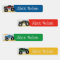Small Monster Truck Kids Name Labels