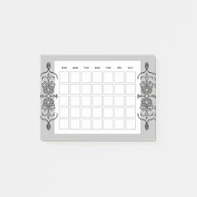 small monthly calender