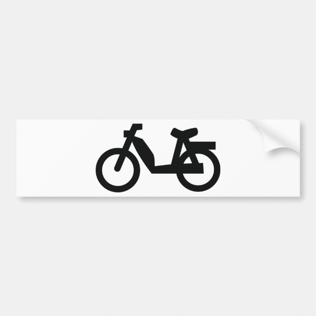 small moped icon bumper sticker (Front)