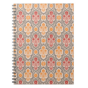 SMALL MUGHAL FLOWER PATTERN DESIGN BACKGROUND ARTp Notebook