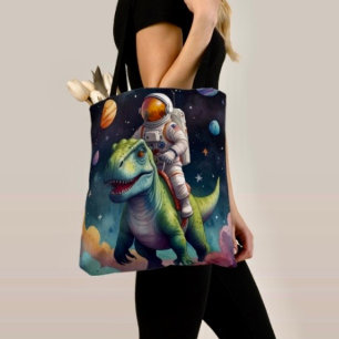 Small Multi-Coloured Aliens in Space Tote Bag