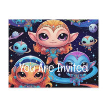 Small Multicolored Aliens in Space 