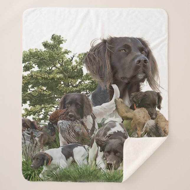 Small Munsterlander  Sherpa Blanket (Front)