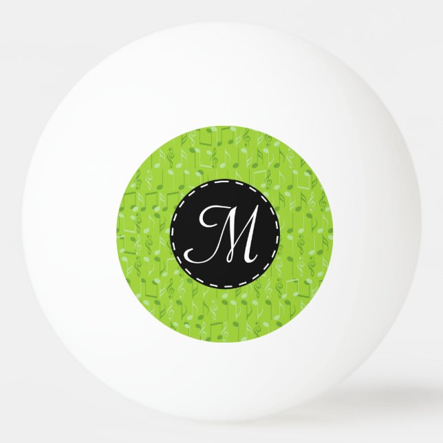 Small music notes ping pong ball (Front)