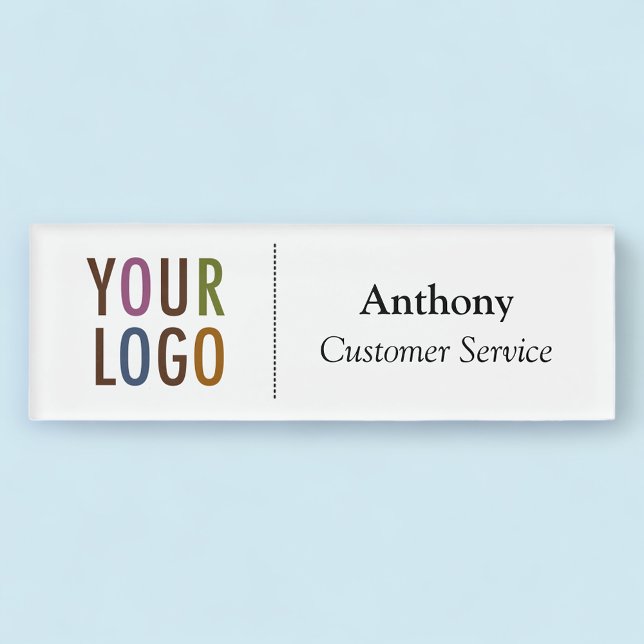 Small Name Badge Magnet Custom Logo Employee Staff (MISOOK Acrylic Name Tag)