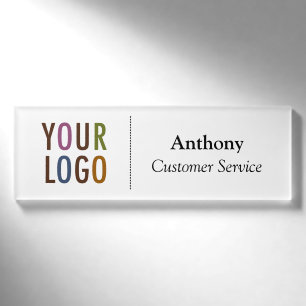 Small Name Badge Magnet Custom Logo Employee Staff