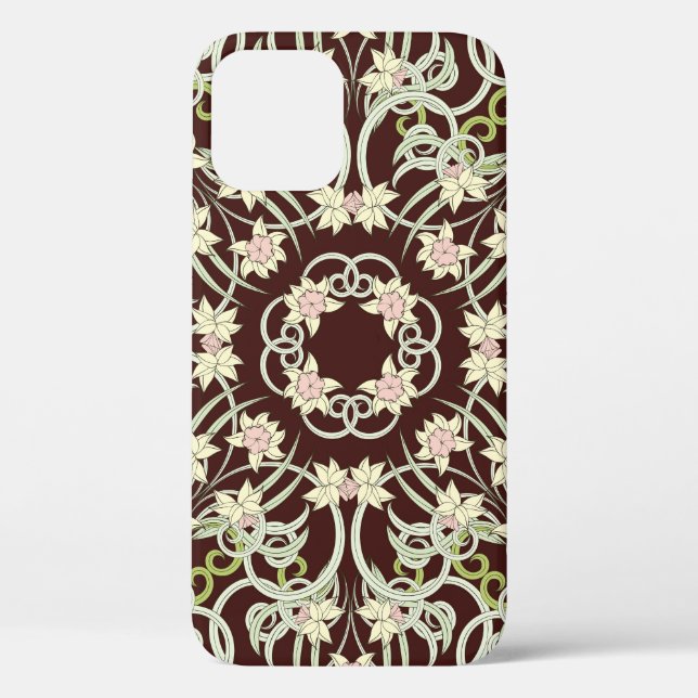 Small narcissus, art nouveau square. Case-Mate iPhone case (Back)