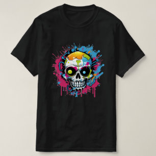 Small Naughty Skull: Graffiti Colorful T-shirt Art