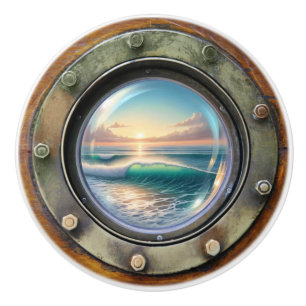 Small Nautical - Ocean Ceramic Drawer Knobs