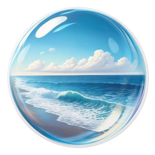Small Nautical - Ocean Ceramic Drawer Knobs