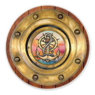 Small Nautical Porthole Drawer Knobs