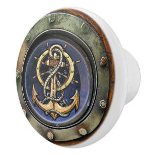 Small Nautical Porthole Drawer Knobs
