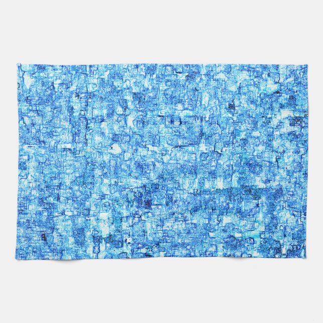 Small notches in the drawing as if done by pen tea towel (Horizontal)