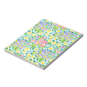 Small Notepad or Jotter, Pretty Primroses Pattern