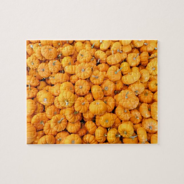 Small Orange Harvest Pumpkins Jigsaw Puzzle (Horizontal)