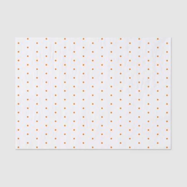 Small Orange Polka Dot Pattern Tissue Paper (Front)