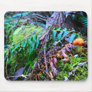 Small Orange Wild Mushroom in the Forest Mouse Pad