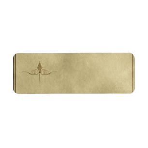 Small Ornamental Apothecary Label Return Address Label