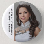 Small Pageant Button Pin - Dark Text<br><div class="desc">Secure your pageant sash in style with this customizable button pin. Collect one for every title you win!</div>