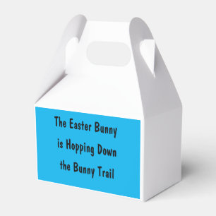 Small paper tote for Easter parties blue & yellow. Favour Box