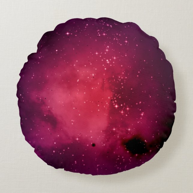 Small part of an infinite star field of space in t round cushion (Front)