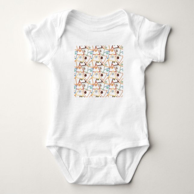 Small Pastel Triangles  Baby Bodysuit (Front)