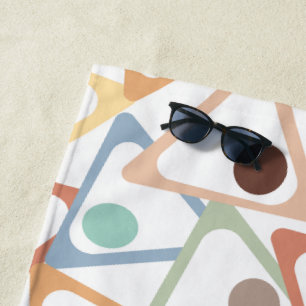 Small Pastel Triangles  Beach Towel