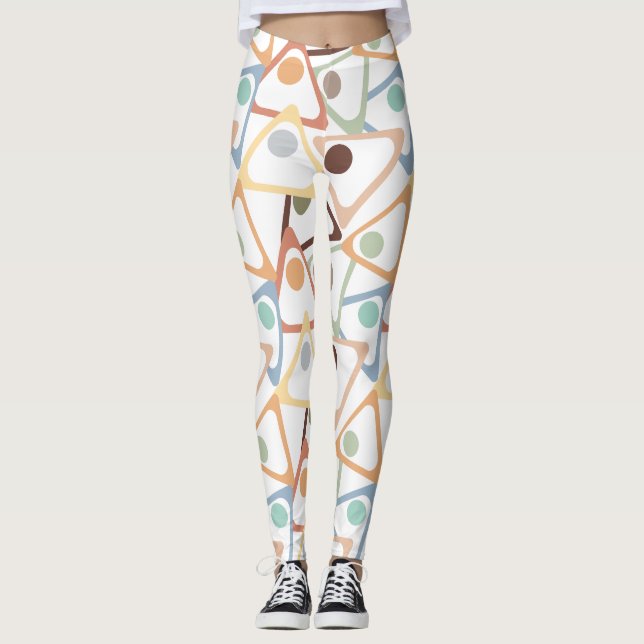 Small Pastel Triangles  Leggings (Front)