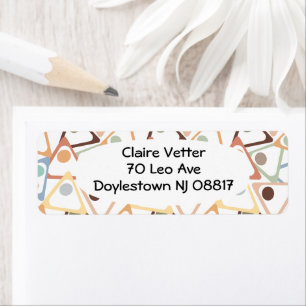 Small Pastel Triangles Return Address Label