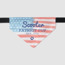 Small Patriot Pup American Flag Pet Bandanna