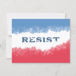 Small Patriotic Resist Political  Postcard