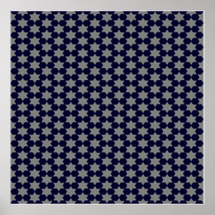 Small Patriotic White Stars Poster