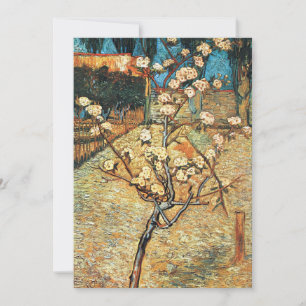 Small Pear Tree in Bloom by Vincent van Gogh Invitation