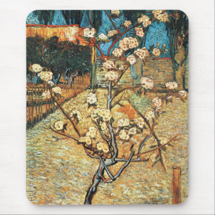 Small Pear Tree in Bloom by Vincent van Gogh Mouse Pad