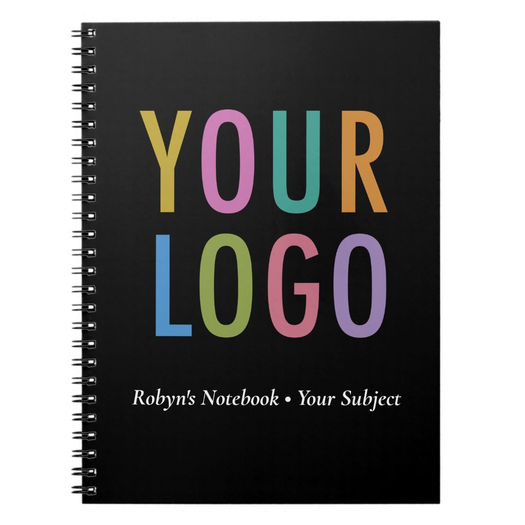 Small Personalised Notebook Custom Business Logo Zazzle