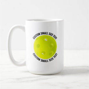 Small Personalised Text Pickleball 15 oz. Custom Coffee Mug