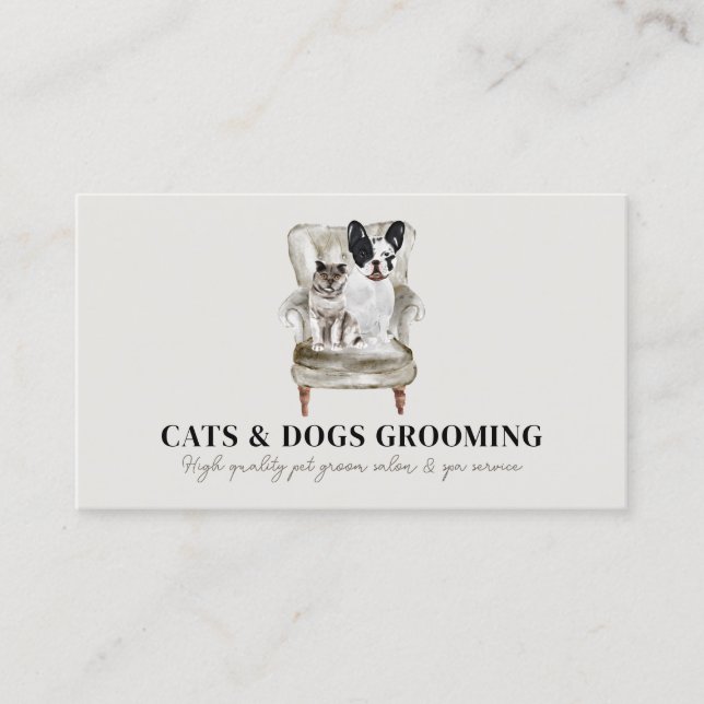 Small Pet Boarding Service Business Card (Front)