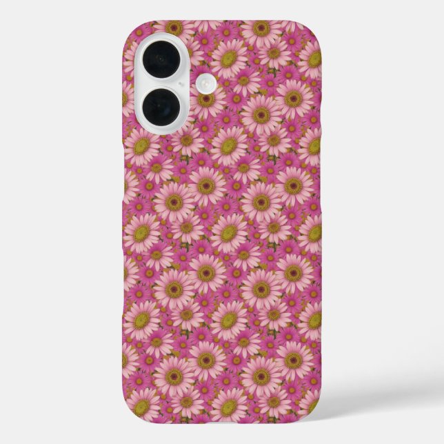Small Pink and White Daisies Phone Case (Back)