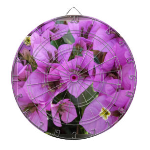 small pink flowers dartboard