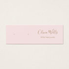 Small Pink Script Stud Earring  Display Card