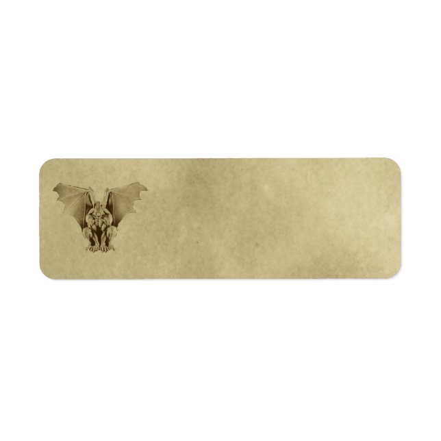 Small Plain Gargoyle Apothecary Label Return Address Label (Front)